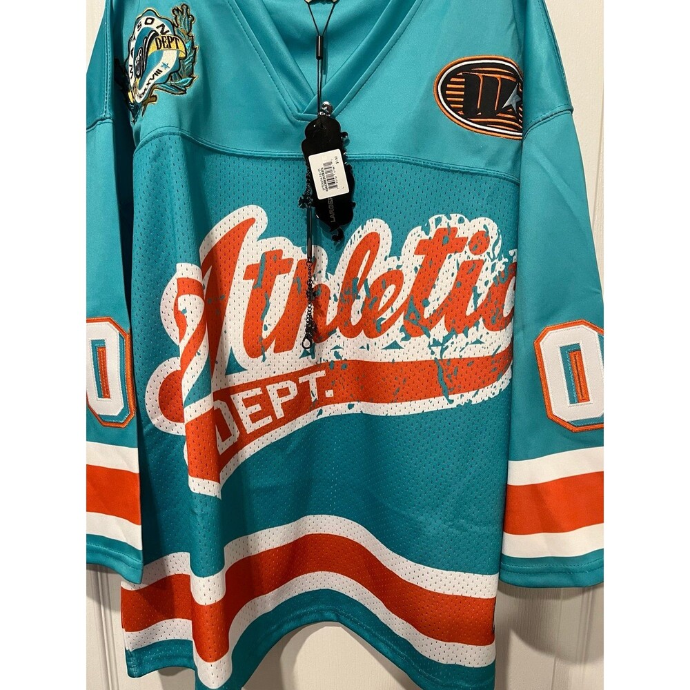 Watson Dept Miami Dolphins Style Jersey Size Large Teal Orange White NWT